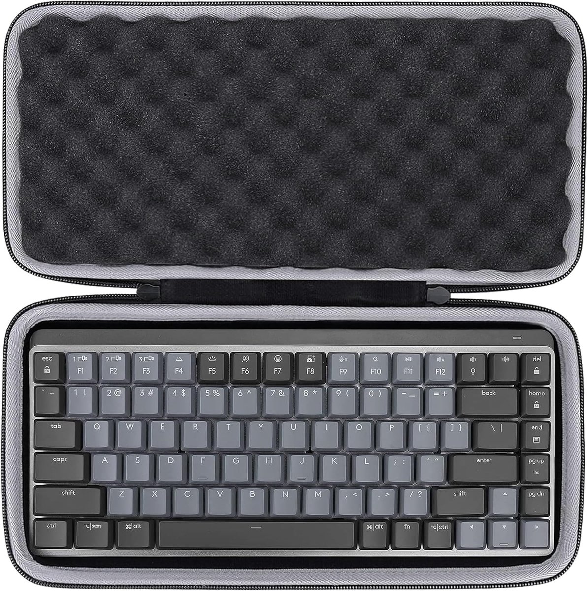 co2CREA Reistas hard case voor draadloze verlichte mechanische toetsenbord Logitech MX Mini, alleen hoes