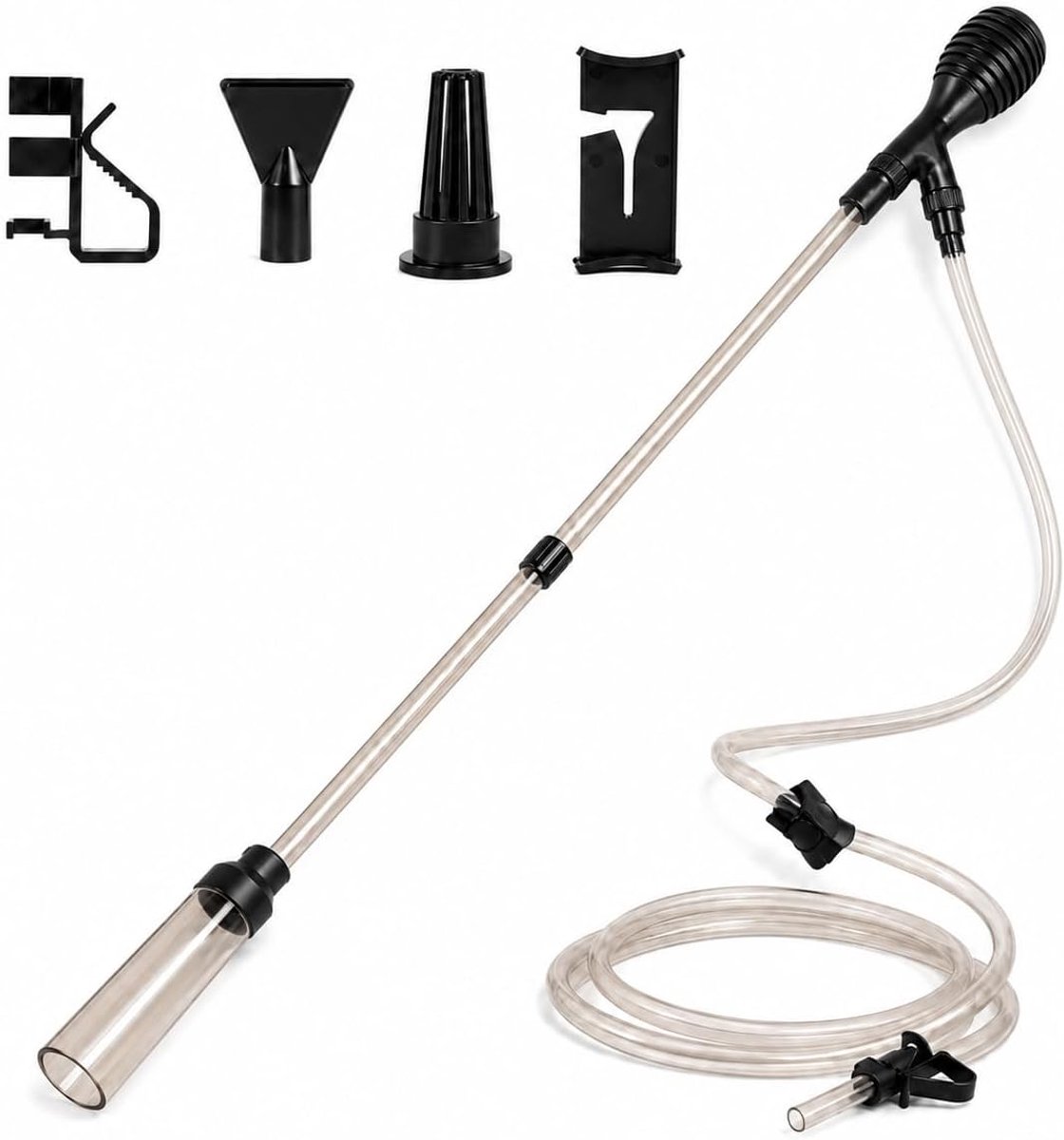 Bodemreiniger, Waterververser met Handpomp, Hevel Grindreiniger en Zuigklok met Flexibele Slang voor Grind Zand Bodem Waterverversing en Reiniging als Aquarium Accessoire