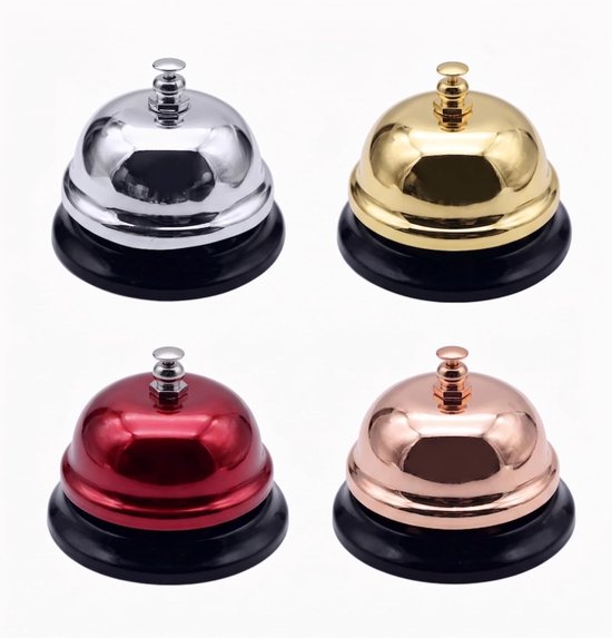 Tafelbel - Dinerbel Receptiebel - Service Melden - Heldere Klank - 100 mm - Zilver — afbeelding 2