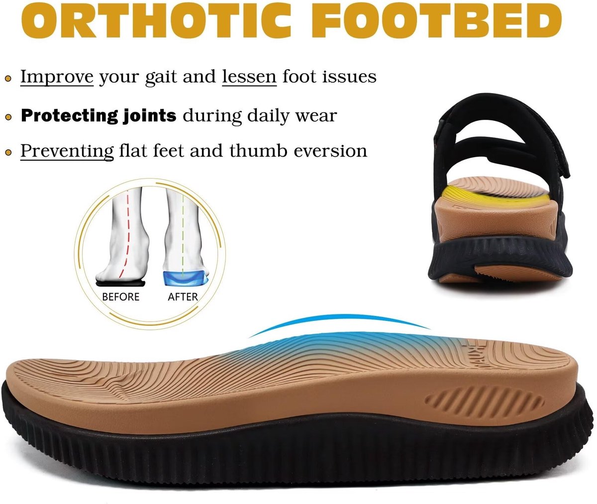 Omgoods - Dames Sportsandalen met Zachte Voetbed en Orthopedische Steun - Perfect voor Wandelen en Zomer