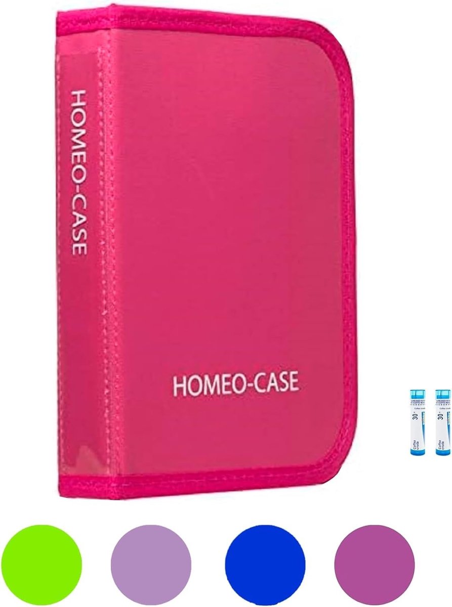 Omgoods - HOMEO-Case | Homeopathie Tas met 40 Ruimtes voor Boiron Tubes - Roze