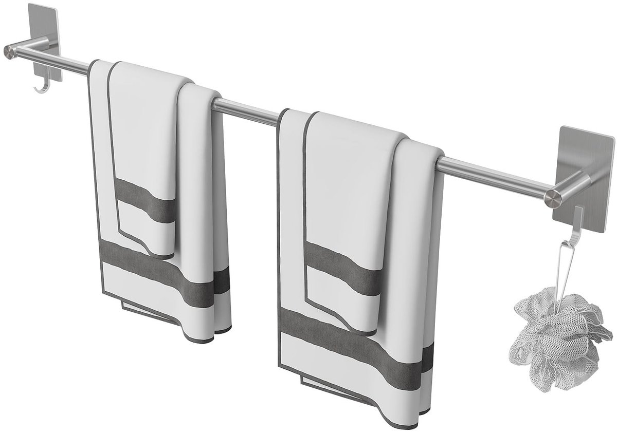 Omgoods - Wandmontage Handdoekhouder van RVS 80CM