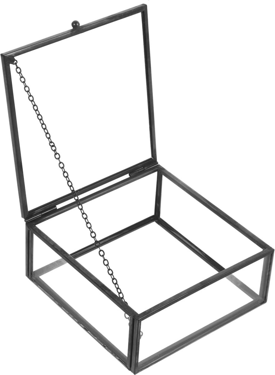 Omgoods - Glazen Sieradenbox met Deksel voor Organisatie