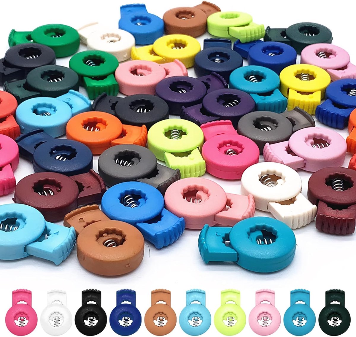 50 stuks steekstoppers voor breinaalden, breinaaldstoppers met veer, kleurrijke beschermingsset, praktische accessoires voor haaknaalden, breinaalden en doe-het-zelf naaldpuntbescherming