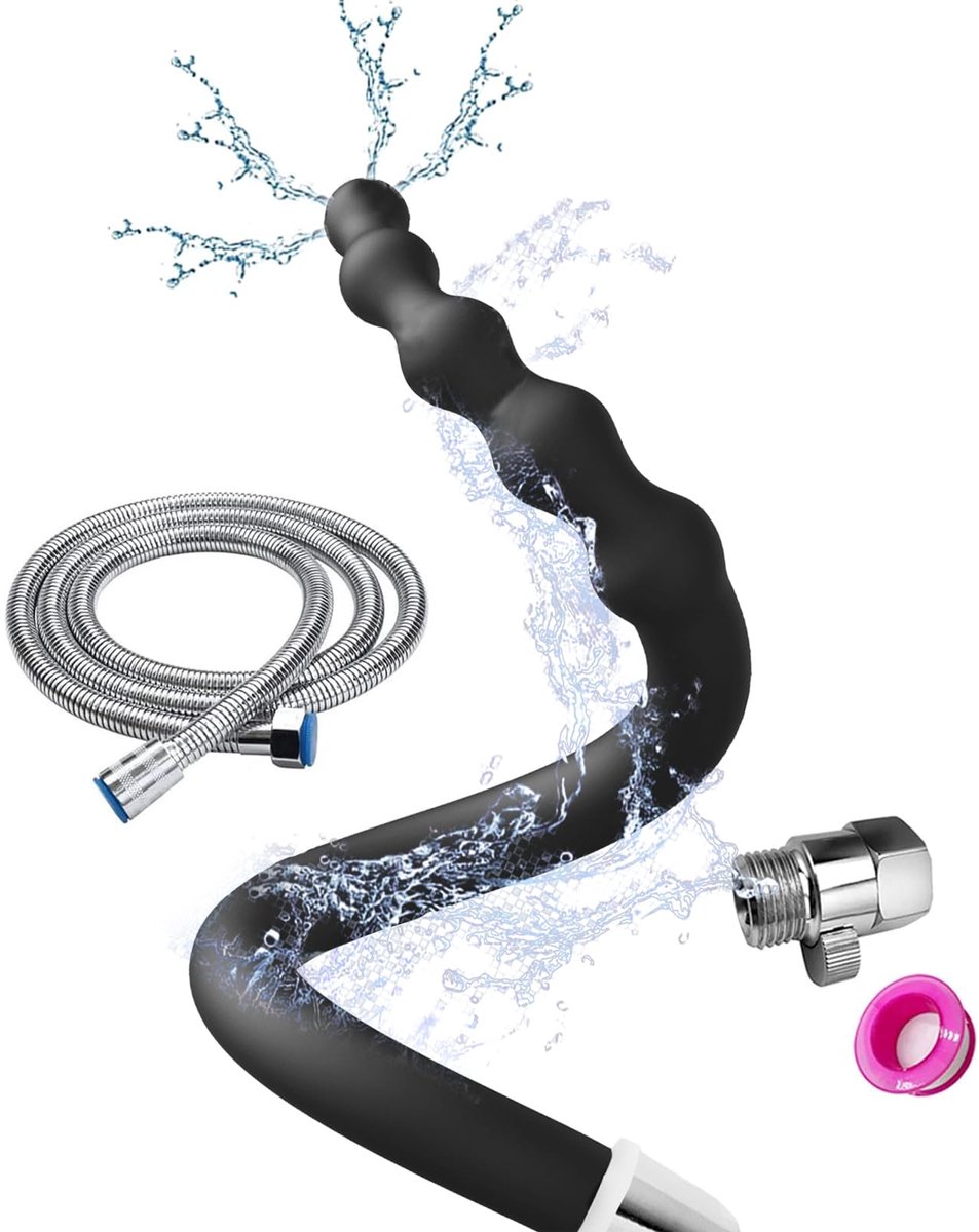 Omgoods- Doucheset 4-gaats Sproeier - Enema Accessoire - Siliconen Slang - Klysma Mondstuk - Waterstroomaanpassing - Comfortabel Gebruik