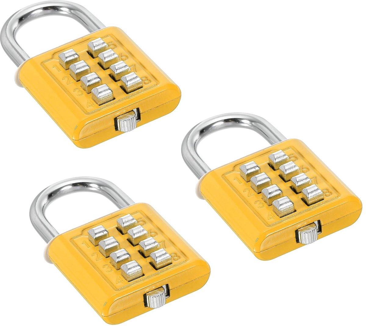 Omgoods - 3 Pack Digitale Combinatieslot met 8 Cijfers voor Veiligheid