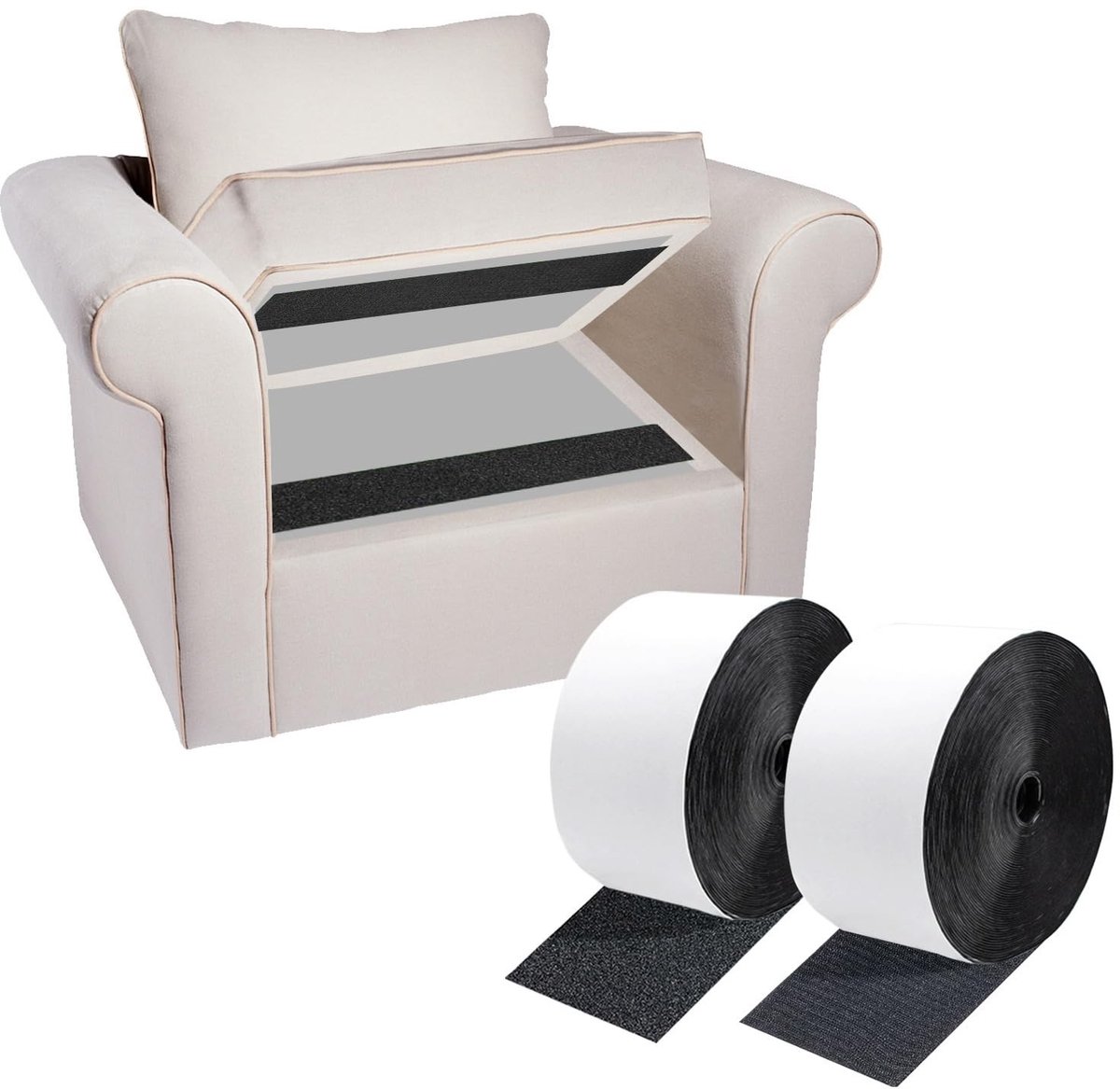 Omgoods - Extra Sterke Dubbelzijdige Plakband voor Stoffen - 10 cm Breed en 3 m Lang