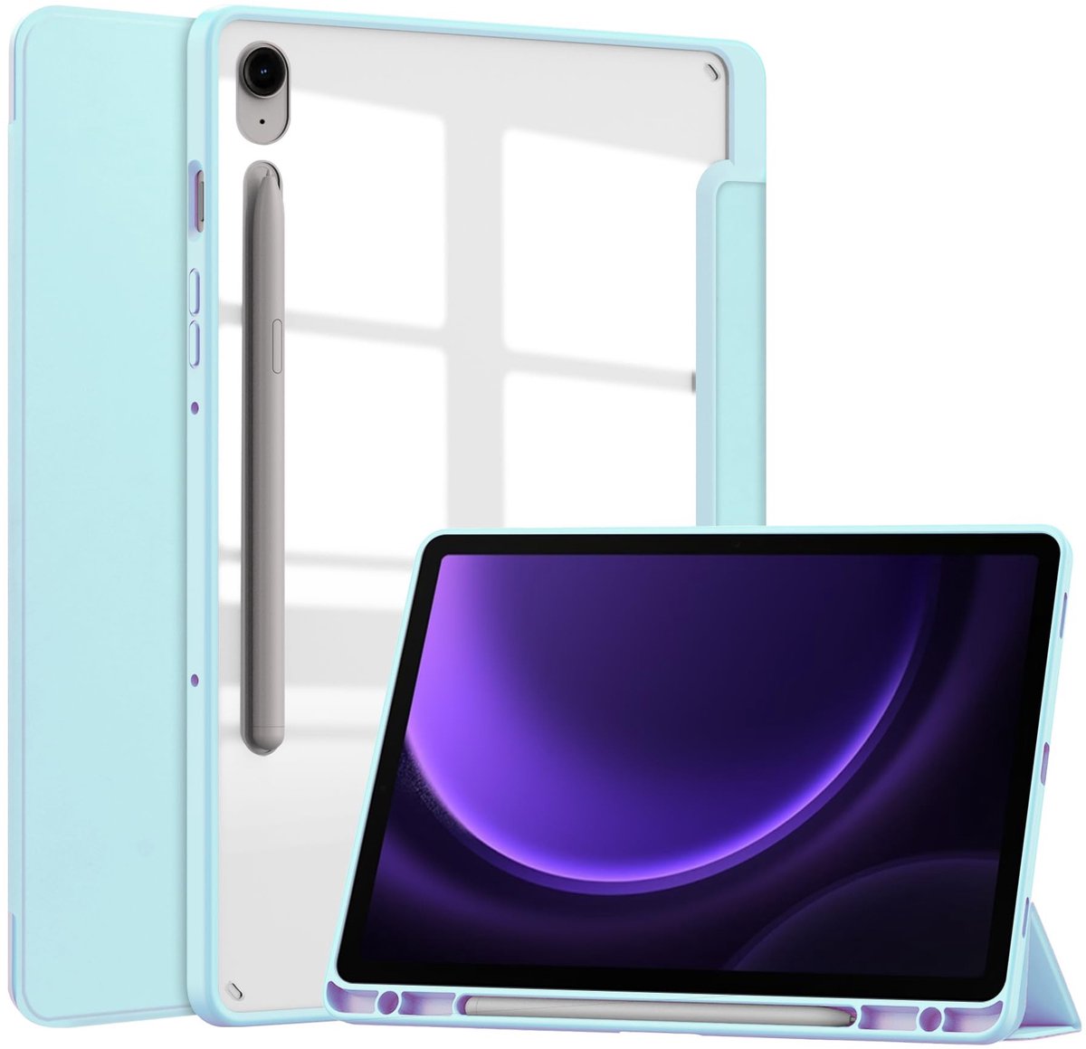 Omgoods - Beschermende Case voor Samsung Galaxy Tab S9 FE 11 inch met Penhouder en Auto Wake/Sleep