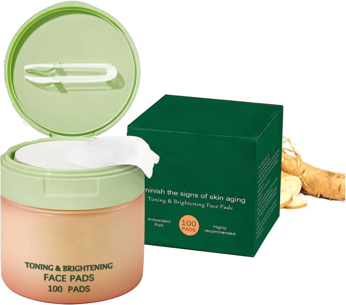 Pads, Gezichtsdoekje, Verhelderende Toning Discs, Pore Minimizer met Brightening Effect voor Pre-Makeup Prep, Diepe Reinigingspads voor gezicht en lichaam