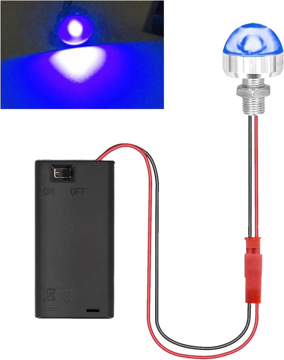 mini led-licht optioneel rood/geel/blauw/groen/paars/wit met AA-batterijhouder en schakelaar, micro led klein kerststallicht voor doe-het-zelf led-modelbouw kabouter microhuis