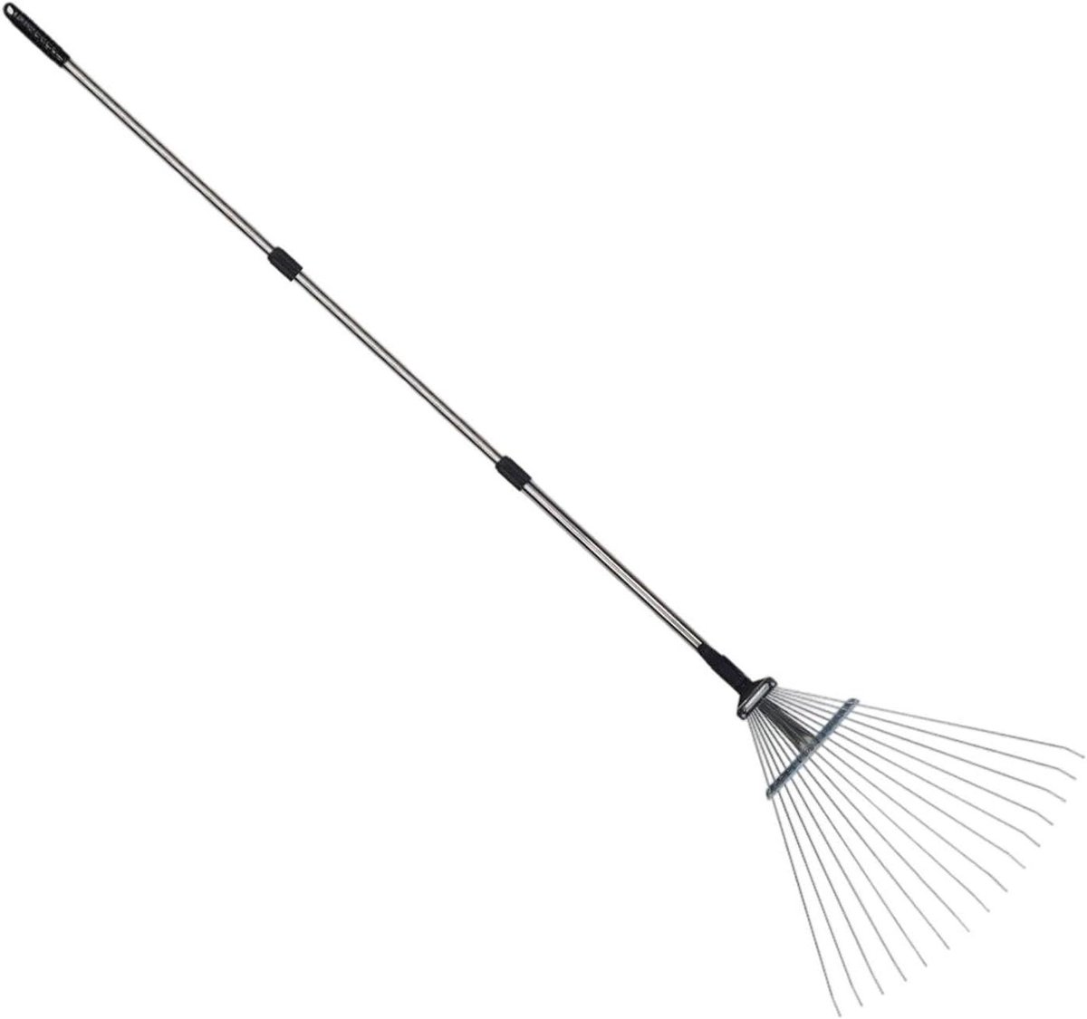 Tuin Hark - Onkruidgereedschap Gazonhark - Tuinonderhoud Egaliseren - Telescopische Ergonomische Steel - 137 cm - Zilver