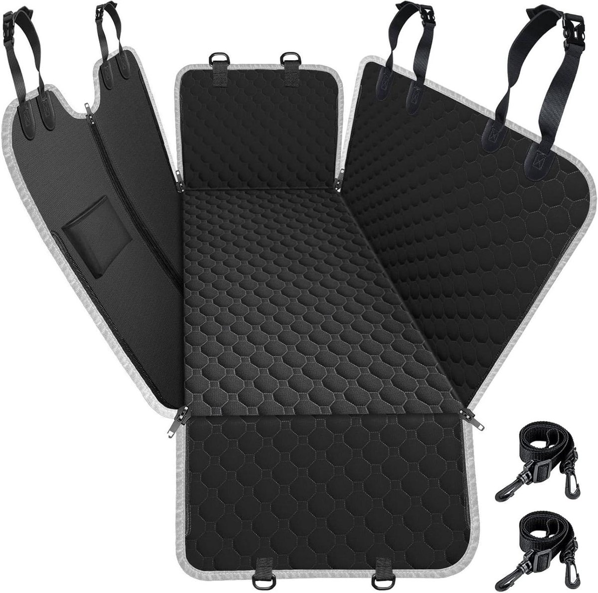 Hondendeken Auto Achterbank - Hondenmat Auto - Reizen met Huisdier - Perfecte Pasvorm - Voor Citroen C4 Picasso II - Zwart