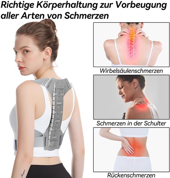 Rugsteun voor Houdingscorrectie met Verstelbare Schouderbanden voor Mannen en Vrouwen - Comfortabele Ondersteuning voor een Betere Houding in L/XL — afbeelding 5