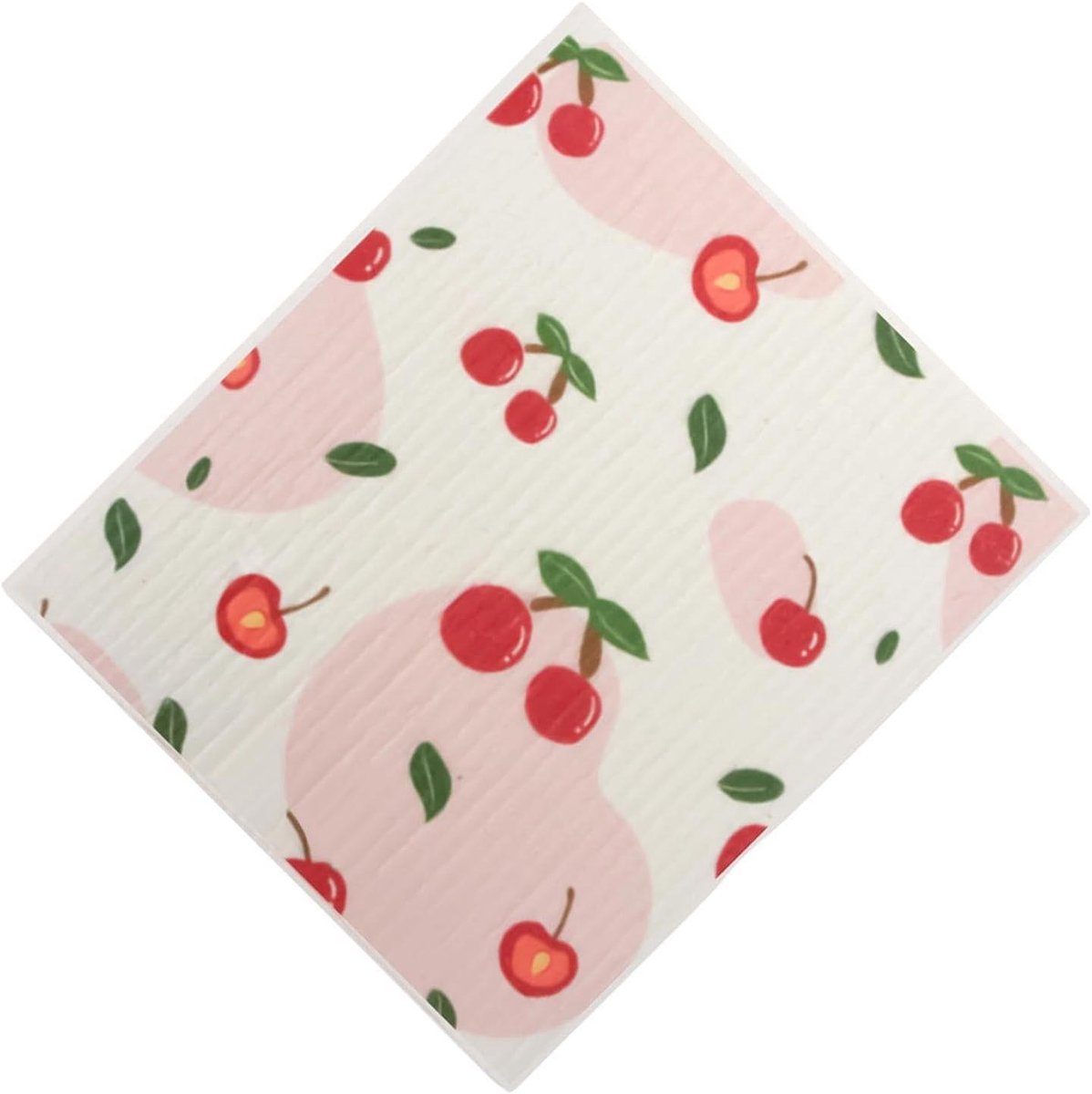 Houtpulp Vaatdoeken - Keuken Afwasdoekjes - Schoonmaken Keuken - Sneldrogend Absorberend - 18.2 x 18.2 cm - Kersen