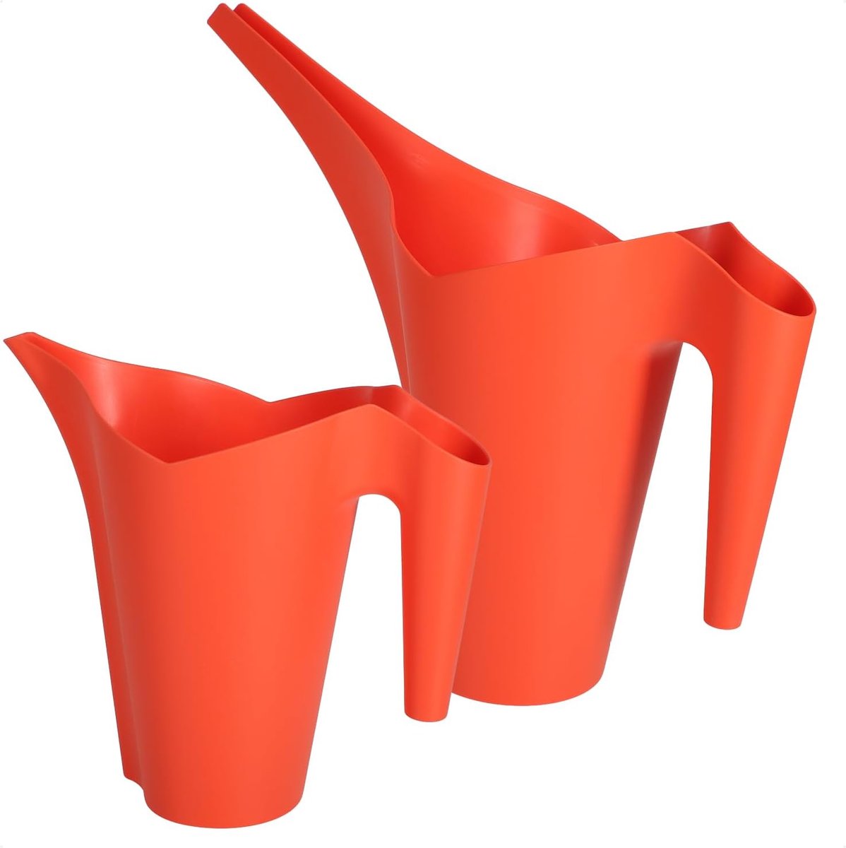 SnelShoppen - 2 Gieter Set 1.0L en 1.4L - Stijlvolle Watergevers met Lange Tuit - Planten Watering Can voor Binnen en Buiten - Lava Kleur