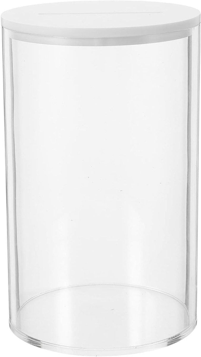 Geldcontainer Spaarpot - Transparante Geldhouder - Sparen Organiseren - Robuuste Acryl Duurzaamheid - 13x8x8cm - Meerkleurig