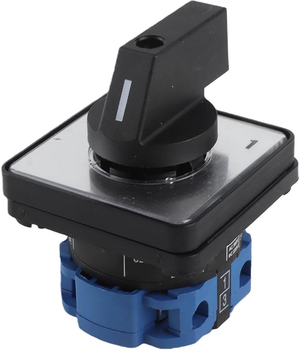 Rotary Switch 2 Posities, 20A, AC 660V - Rotatable Cam Switch met 4 Klemmen voor Inverter en Vermogensbronwisseling