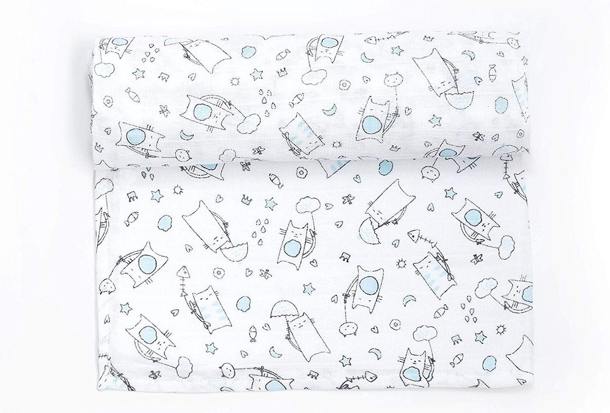 Mousseline voor baby's 120 x 120 cm - 100% katoen - zacht en ademend - ideaal voor in de kinderwagen - SnelShoppen