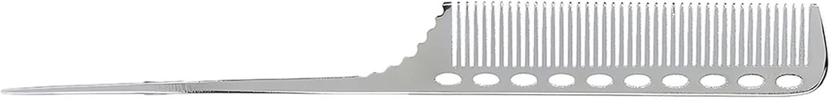 Aluminium Kam - Haarkam Stylingkam - Professioneel Knippen - Gladde Pijnvrije Tanden - 25 x 5 x 2 cm - Zwart