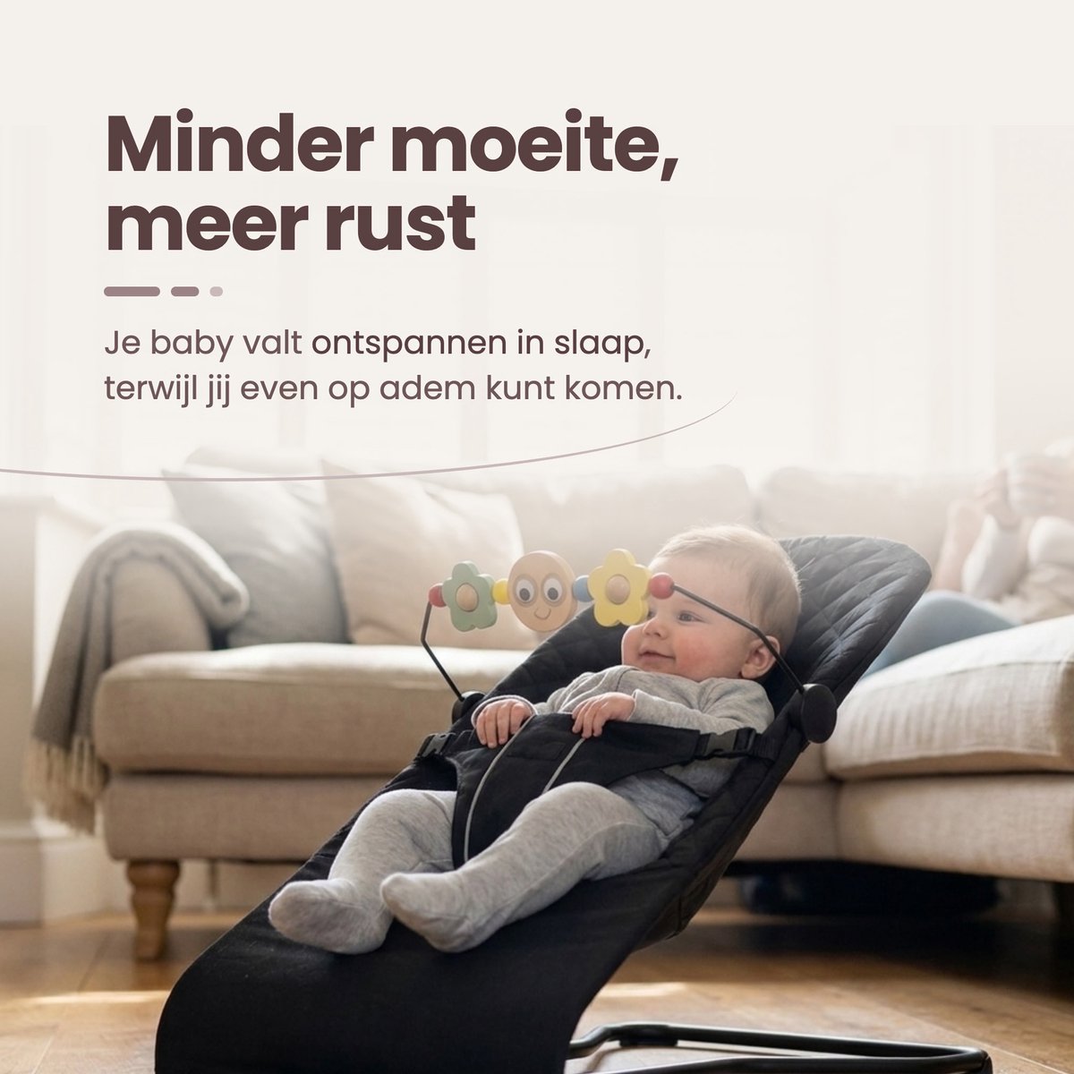 EAS Retail VOF 3Babies Wipstoel - Bouncer - Zwart thumbnail 2