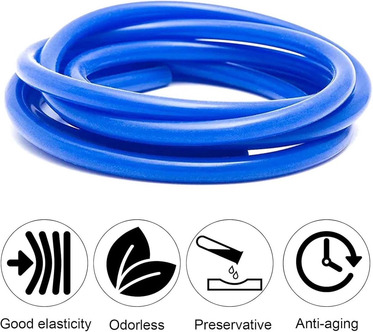 slang van 5 m hoge temperatuur, vacuümslang van siliconen voor de auto, turbo-koelslang, voor koelwater, koelwater, (ID 3 mm, OD 7 mm), blauw
