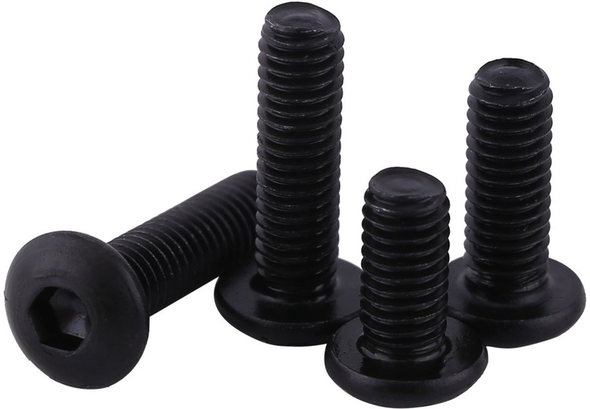50st M3 Zwart Hex Socket, Schroeven Bouten Inbusbouten Platte Kop Schroeven Bouten Set 10.9 Klasse Gelegeerd Staal Volledige Draad, Gladde Afwerking (M3×16mm)(M3*12mm)