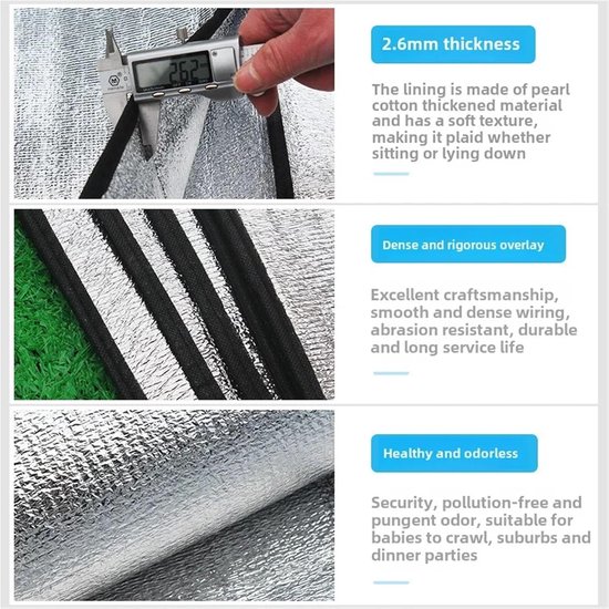 Kampeermat Aluminiumfolie - Isolerend Slaapkussen - Comfort Buiten - Reflecteert Lichaamswarmte - Compact Lichtgewicht - Kleur 3 — afbeelding 2