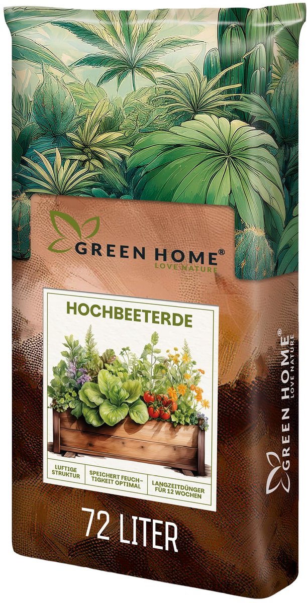 Green Home Love Nature Raised bed soil - Moestuin potgrond 72 liter - Met perliet en kokosvezels - pH 5,8