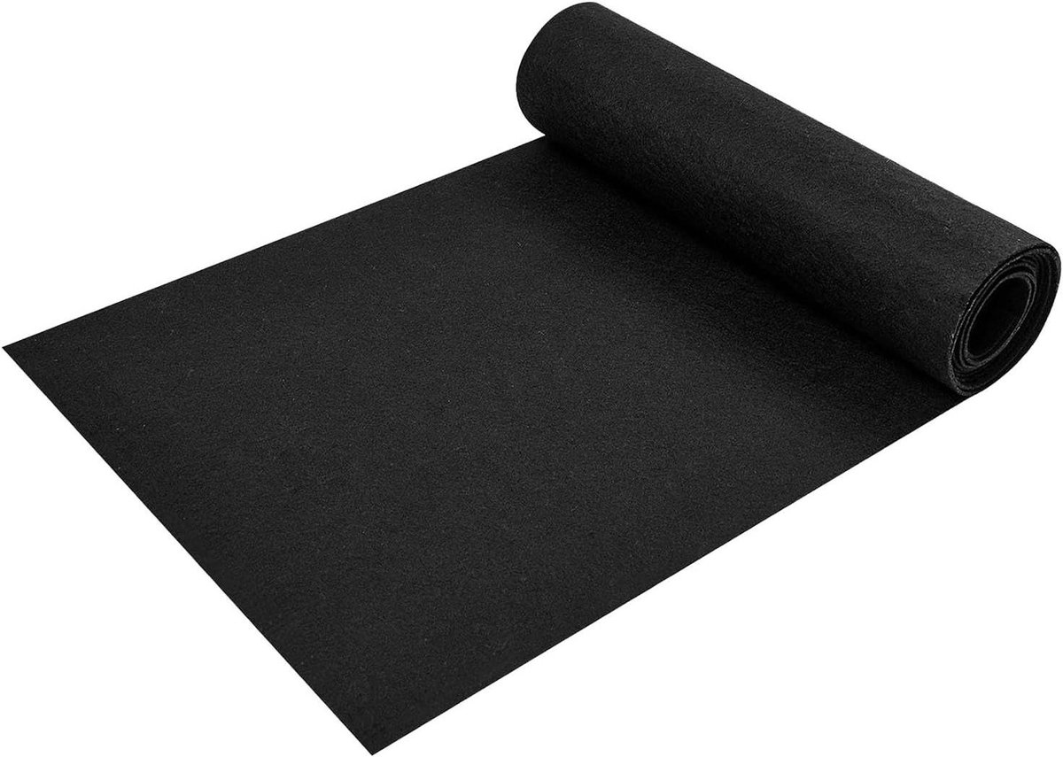 Plant Vilt Voering Rol - Vilt Stof Planten - Planten Verzorgen - Vochtretentie Drainage - 305 x 305 cm - Zwart