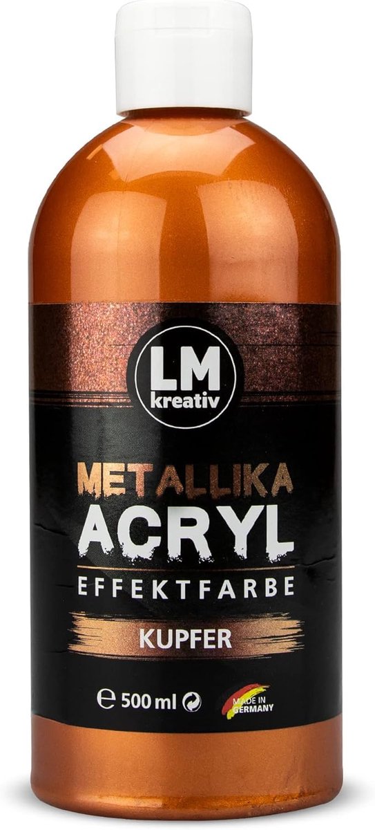 LM-Kreativ Metallika - Acrylverf - 500 ml - Koper metallic glans