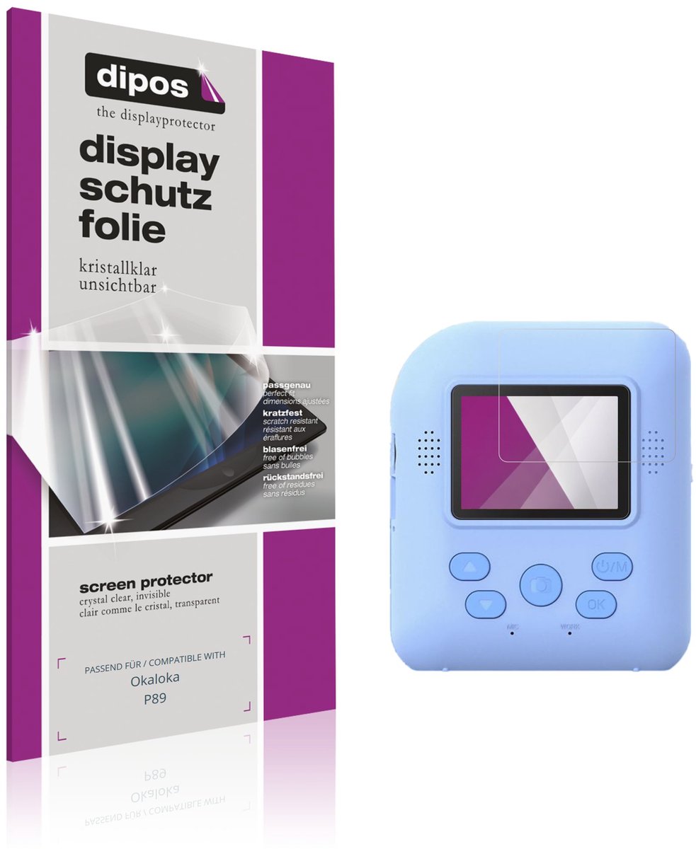 dipos – 4x Beschermfolie geschikt voor Okaloka P89 | Krasbestendige & heldere Screenprotector Ultra-Thin