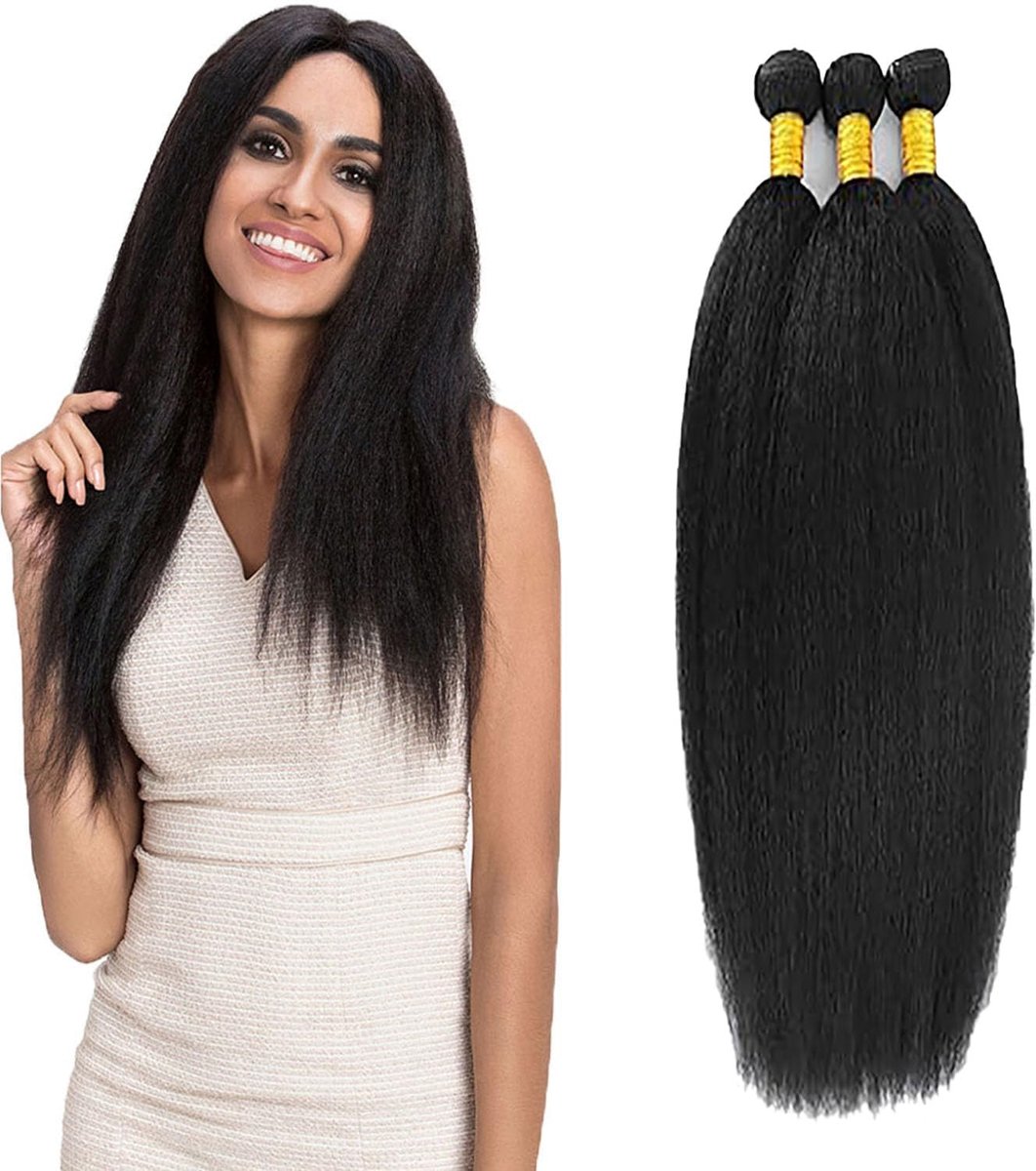 Human Hair Bundles 3 Extension Machine Double Wefts 50g/Per Unprocessed Remy Weave Natural Black Color for Woman 20 22 24 Inch