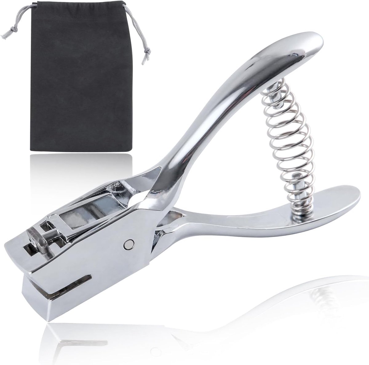 Gatenpons Slot Punch Badge Gat Punch voor ID-kaarten, 15 mm x 3 mm één sleuf perforator badge punch heavy duty handheld perforator tang tool voor PVC ID-kaart fototag en referenties