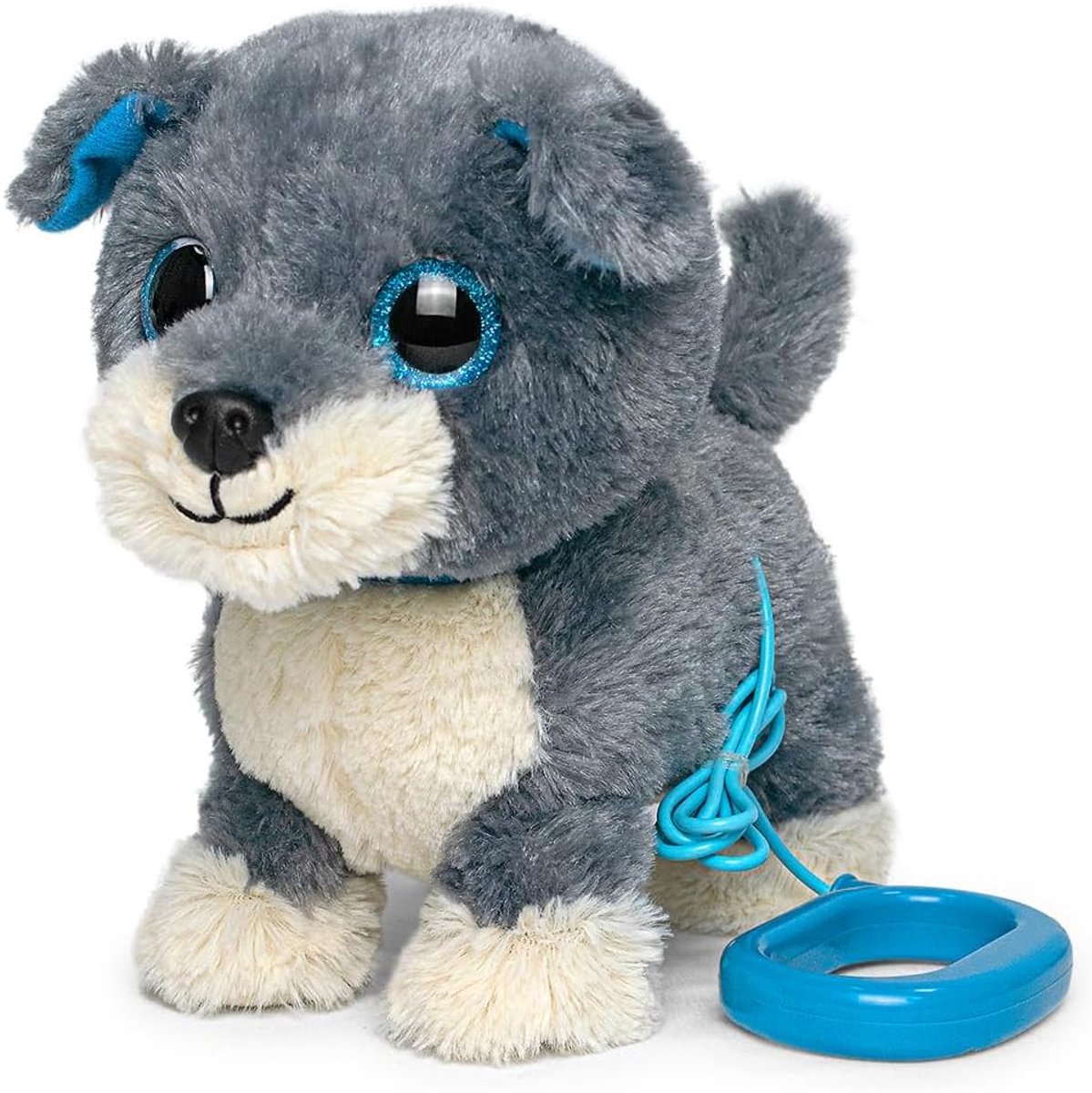 YUHUNG Wandelen en blaffen hondenspeelgoed huisdier met afstandsbediening riem wandelen puppy speelgoed voor kinderen elektronische huisdieren voor meisjes (blauw)