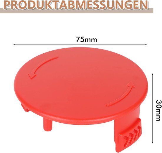 Grastrimmer afdekking spoelafdekking passend voor Bosch AFS 23-37 bosmaaier, 2 stuks Hoogwaardige kwaliteit spoelafdekking Compatibel met Bosch F016800431 trimmerdraad — afbeelding 3