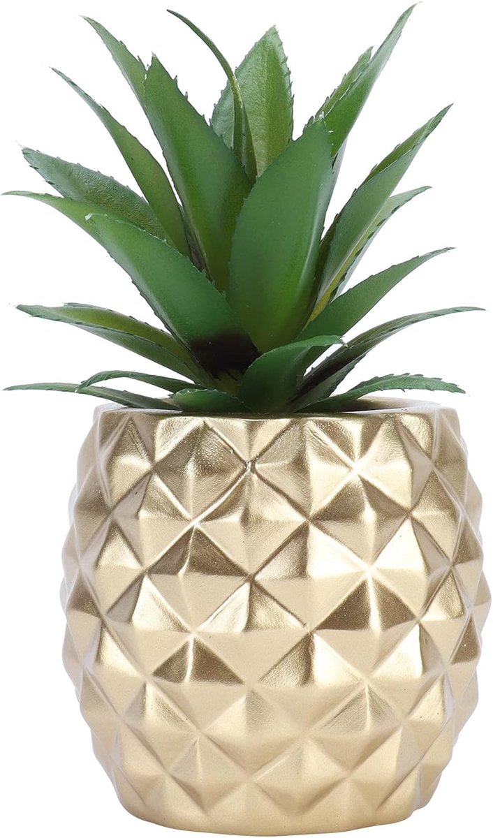 6.7x3.9 inch goud kunstmatige sappige ingemaakte ananas decor hars fruit model nep ananas thuiskantoor keuken tafel decoratie