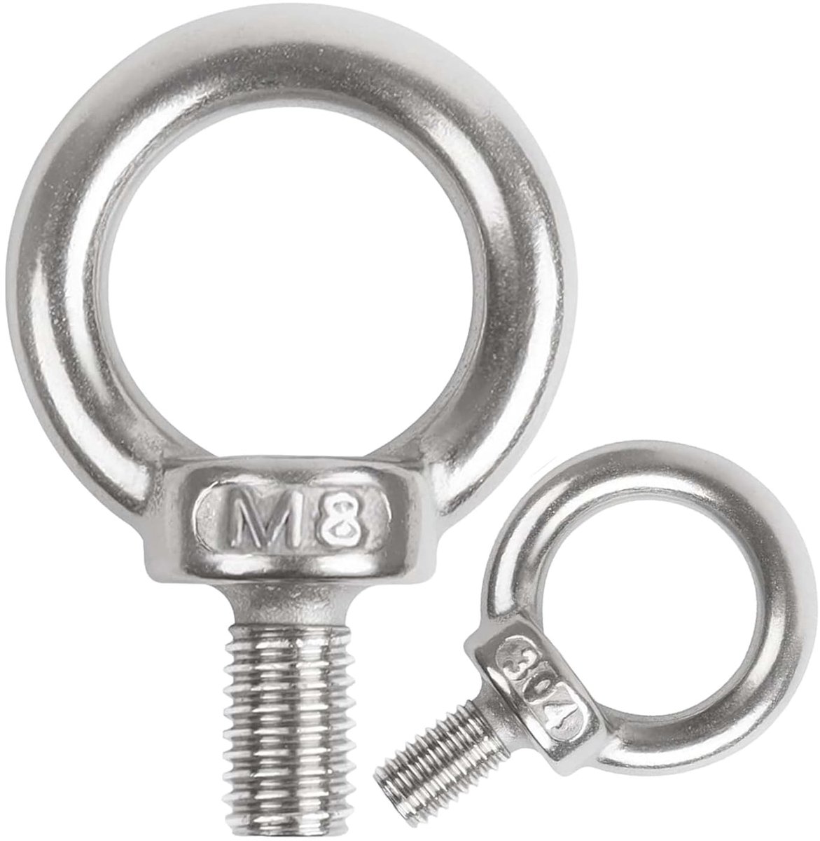 x 13 ringschroef 304 roestvrij staal A2-70 oogschroeven 5 stuks oogschroef ringschroef met schroefdraad bevestigen en ophangen