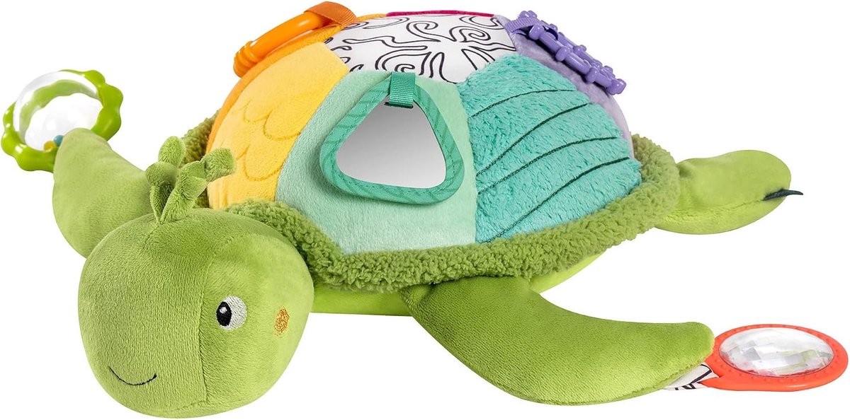 Activity-zeeschildpad XL – motoriek speelgoed voor zintuigen en motoriek bevorderen – om bijten, grijpen en geluiden te produceren, speelgoed voor baby's en kinderen vanaf 3 maanden