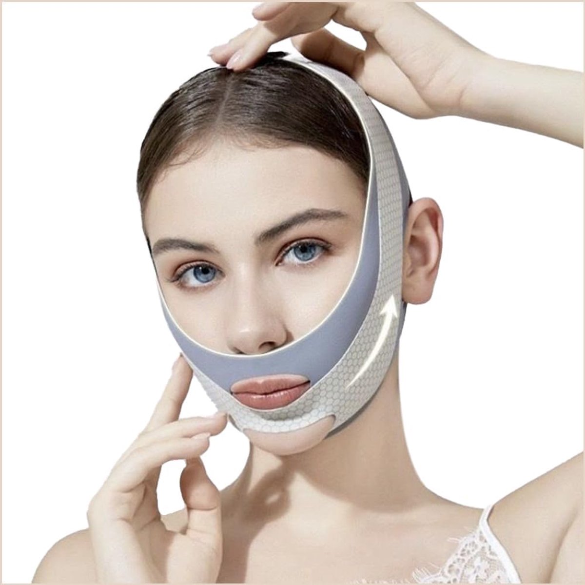 gezichtsmaskers, herbruikbare V-face lifting tape, kin-lifting