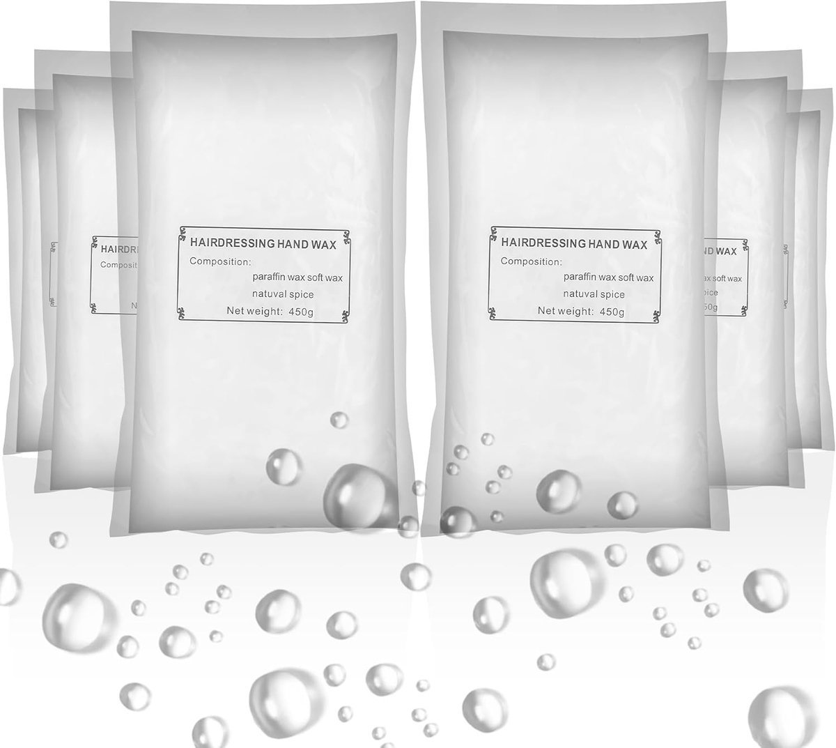6-pack paraffinewas, 2,7 kg neutraal navulling paraffinewas blokken voor paraffinebaden handen en voeten, verlicht spiervermoeidheid, hydrateert en voedt - zonder geurstoffen