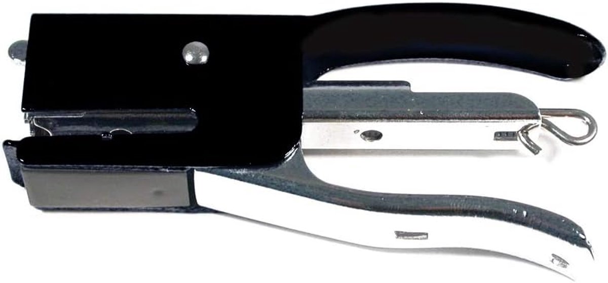 Mini stapler 10.5 x 5.5 cm - zwart - compact ontwerp - ideaal voor kantoor - ShopVlot
