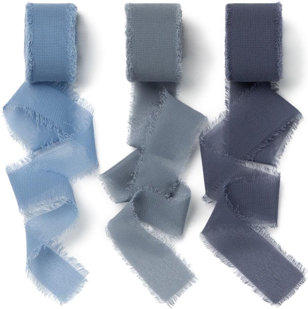 2,5 cm chiffon lint blauw geschenklint breed chiffon stoffen lint