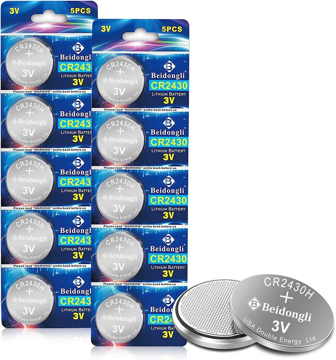 CR2430 knoopcelbatterijen 3V - lithium - 10 stuks - lange levensduur - ShopVlot