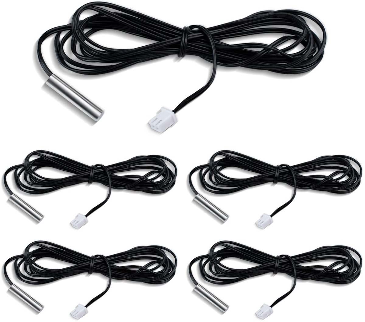 5 Pcs Waterdichte Digitale Thermische Temperatuursensor Sonde 2M NTC 50K Ohm 3950 1%