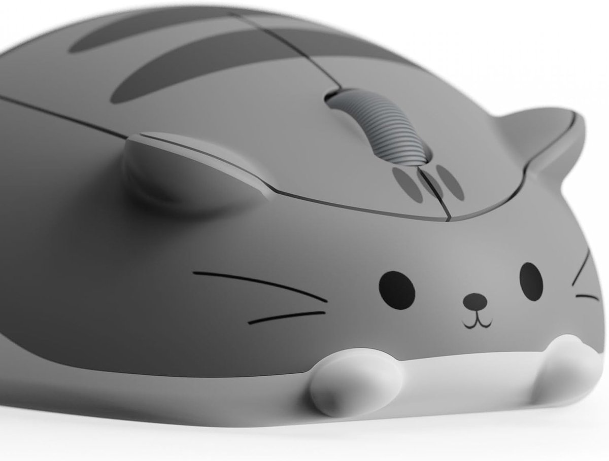 Schattige draadloze muis Kat Thema, 3200 Dpi gamingmuis, Tri-Mode