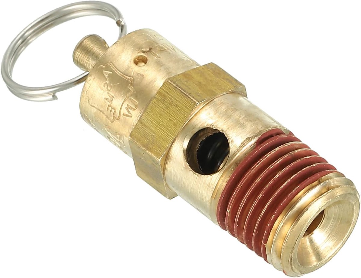 1/4 "Mannelijke NPT Veiligheidsklep, Luchtdruk Release Valve voor Luchtcompressor, 175PSI Set Druk