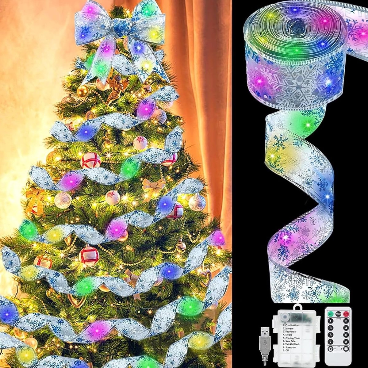 Led-lichtsnoer, 10 m, 100 leds, lichtketting voor , fee, koperdraad