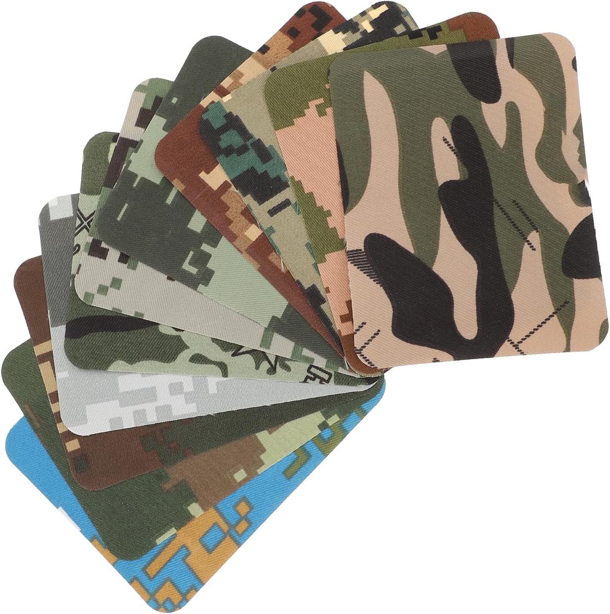 11 rechthoekige patches om op te naaien, voor reparatie van jeans en kleding, meerkleurig, naaiset voor tas, hoed, kleding, 12,5 x 9,5 x 1 cm