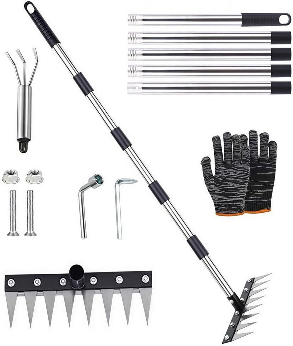 Onkruidsteker Lange Steel - Onkruidsteker Tuin - Onkruid Verwijderen - Roestvrij Staal - 185 cm - Niet gespecificeerd