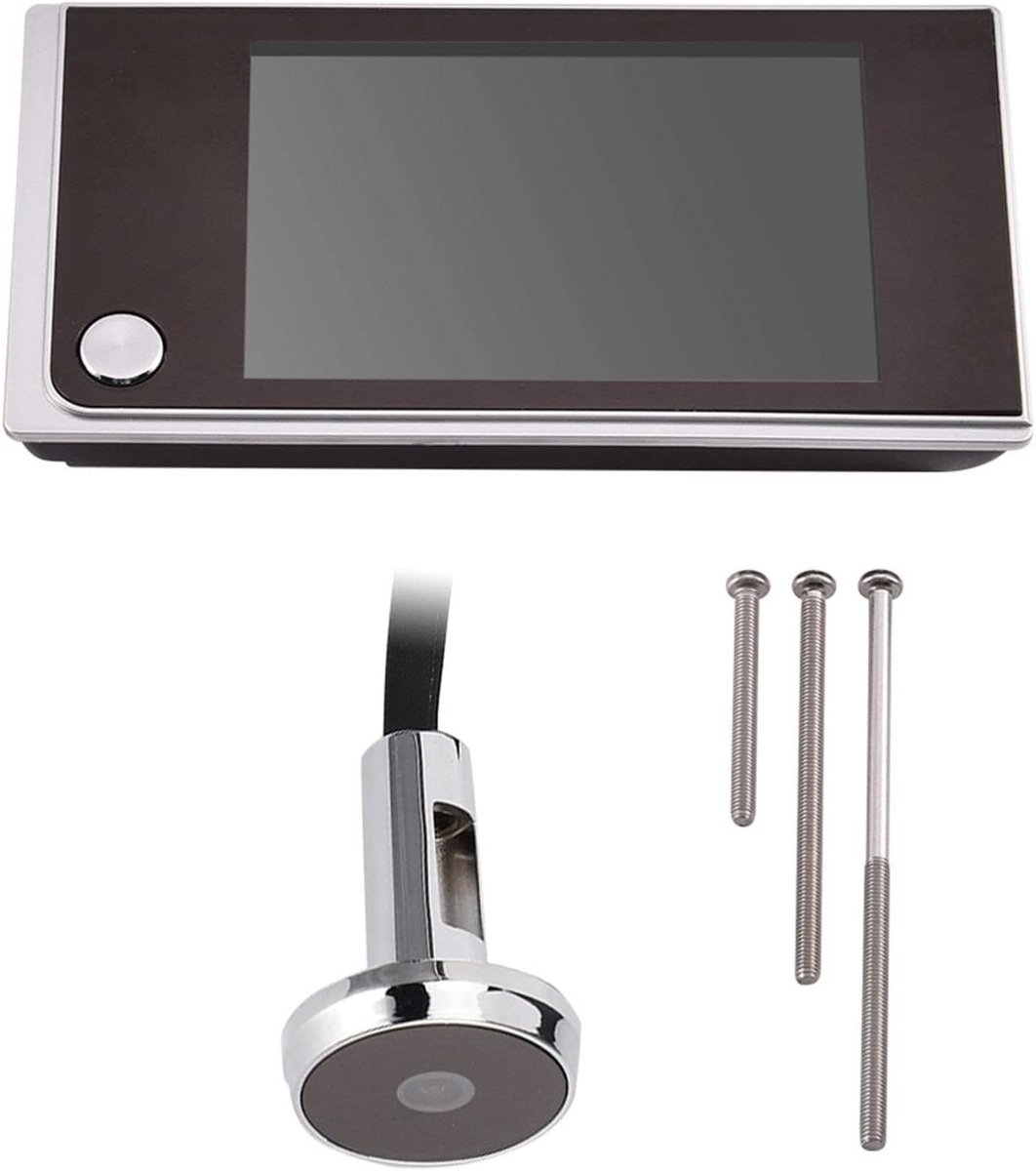 Digitale Deurkijker - Elektronisch Kattenoog - Huisbeveiliging Verbeteren - HD Camera - 35 Inch LCD - Zilver
